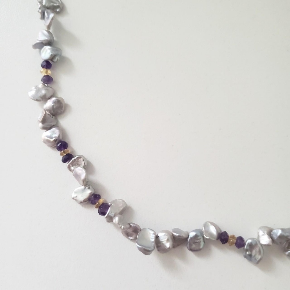 925 Real Pearl Necklace - Picture 2 of 4